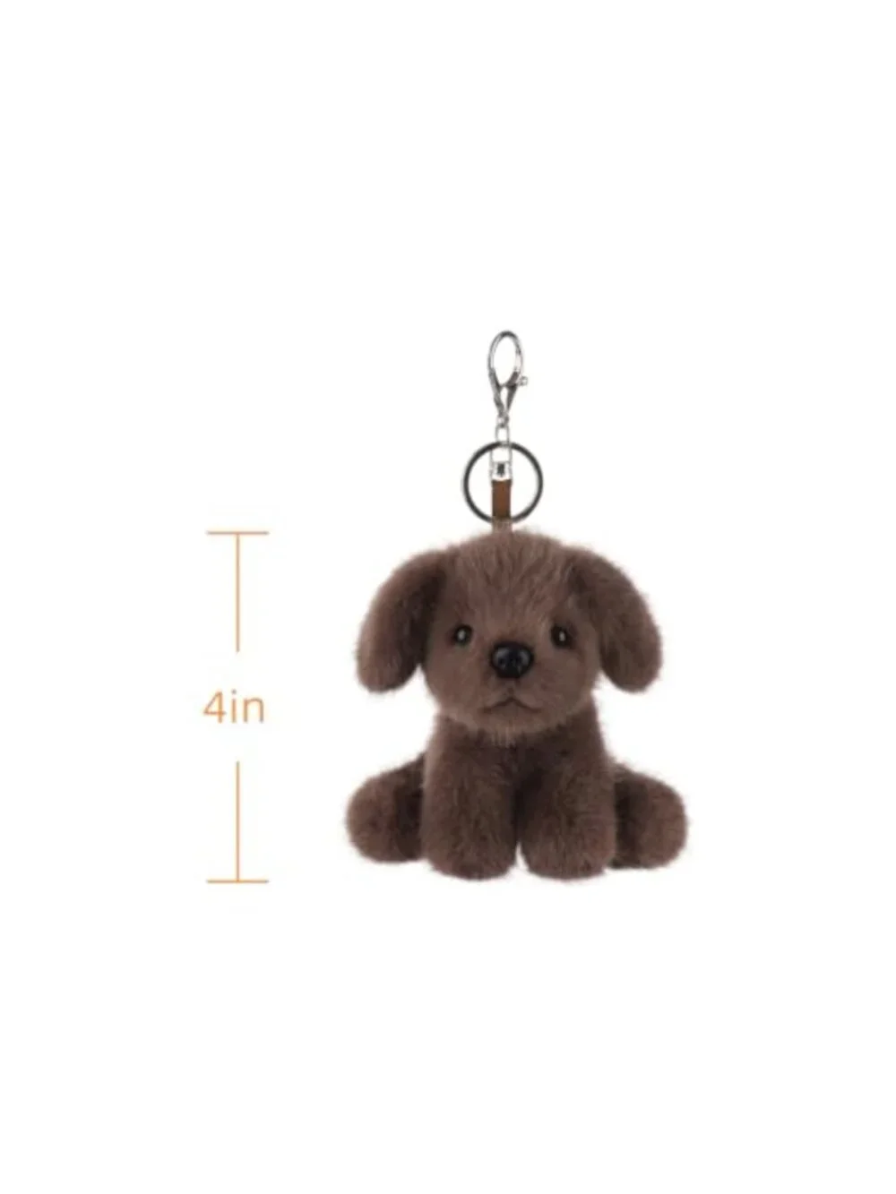 Plush Labrador Stuffed Animal Keychain, Soft Polyester Puppy for Kids Bag